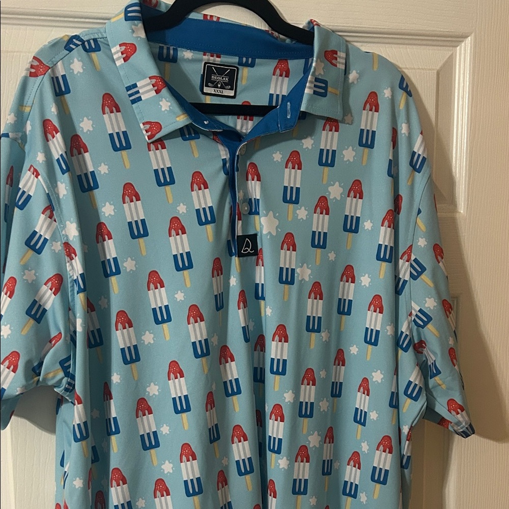 Southern Tide Men's Light Blue Popsicle Print Polo